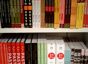 Cook Books on a Shelf in Crate and Barrel