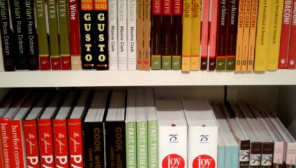 Cook Books on a Shelf in Crate and Barrel