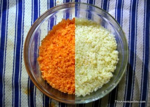 red and green sushi rice