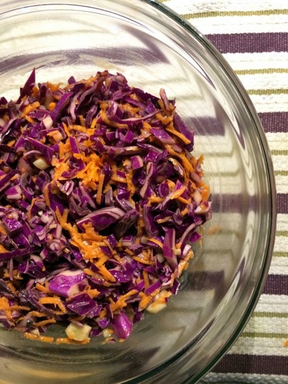 Tangy Red Cabbage Slaw for Duck Confit Sliders