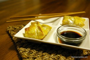 baked wontons with salmon stuffing