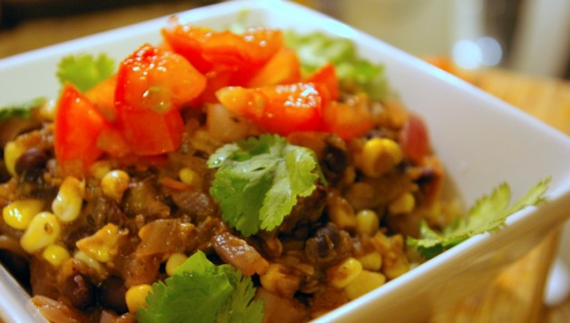 Vegetarian Chili with Black Beans and Corn
