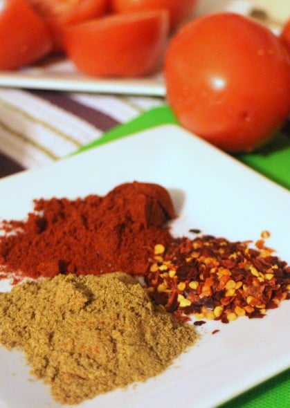 Cumin, Red Chili Flakes and Paprika for Matbucha