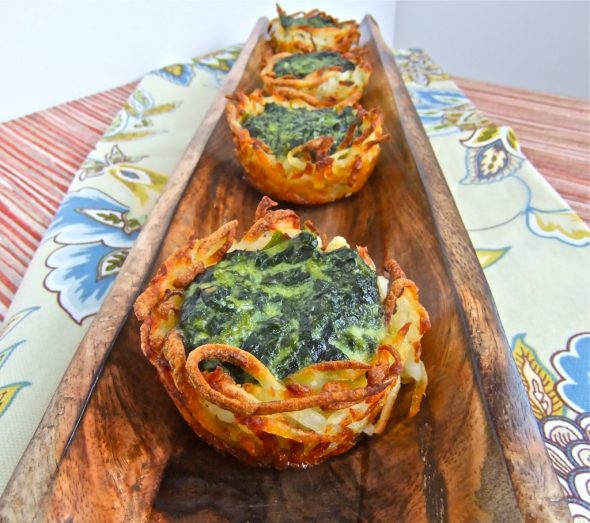 Spinach Potato Nest Bites - May I Have That Recipe? 