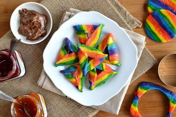 Rainbow Hamentashen - Kitchen Tested